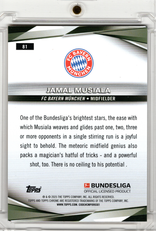 2024-25 Topps Chrome Bundesliga Gold Refractor Jamal Musiala /50 FC Bayern