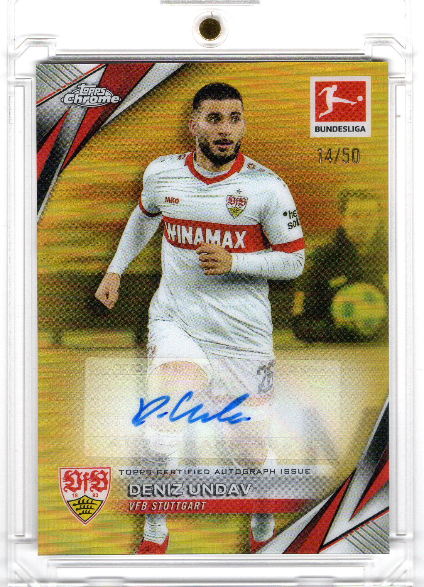 2024-25 Topps Chrome Bundesliga Gold Refractor Auto Deniz Undav /50 VfB Stuttgart