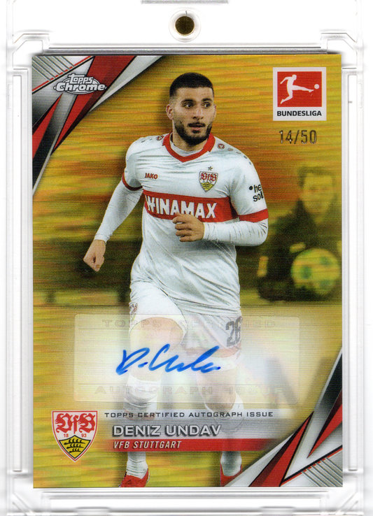 2024-25 Topps Chrome Bundesliga Gold Refractor Auto Deniz Undav /50 VfB Stuttgart