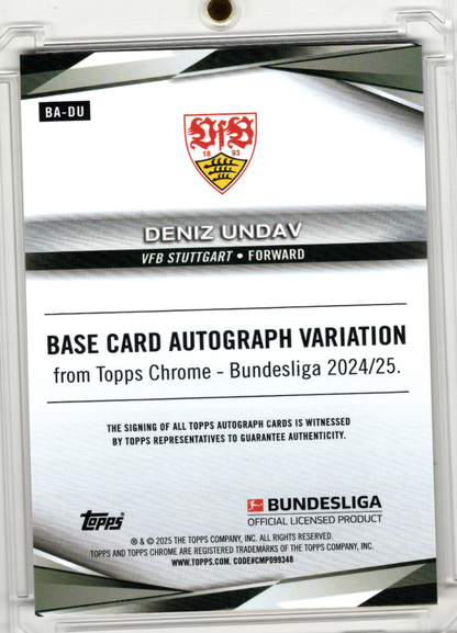 2024-25 Topps Chrome Bundesliga Gold Refractor Auto Deniz Undav /50 VfB Stuttgart