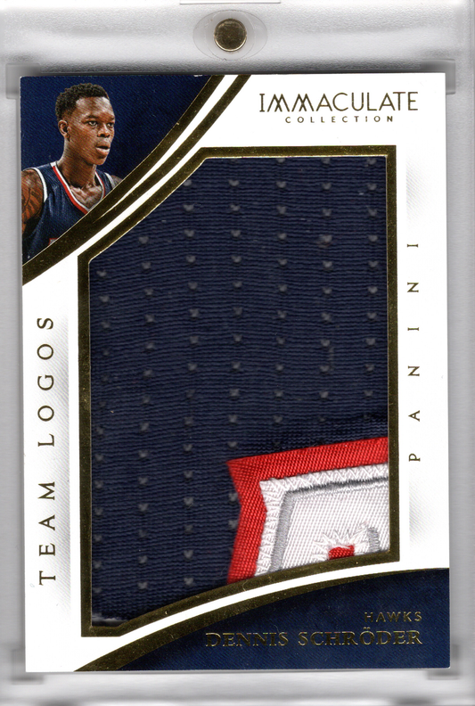 2014-15 Panini Immaculate Team Logo Patch Dennis Schröder /15 Hawks