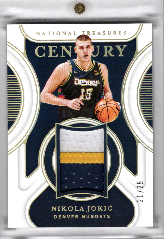 2021-22 NBA Panini National Treasures Patch Game Worn Nikola Jokic /25