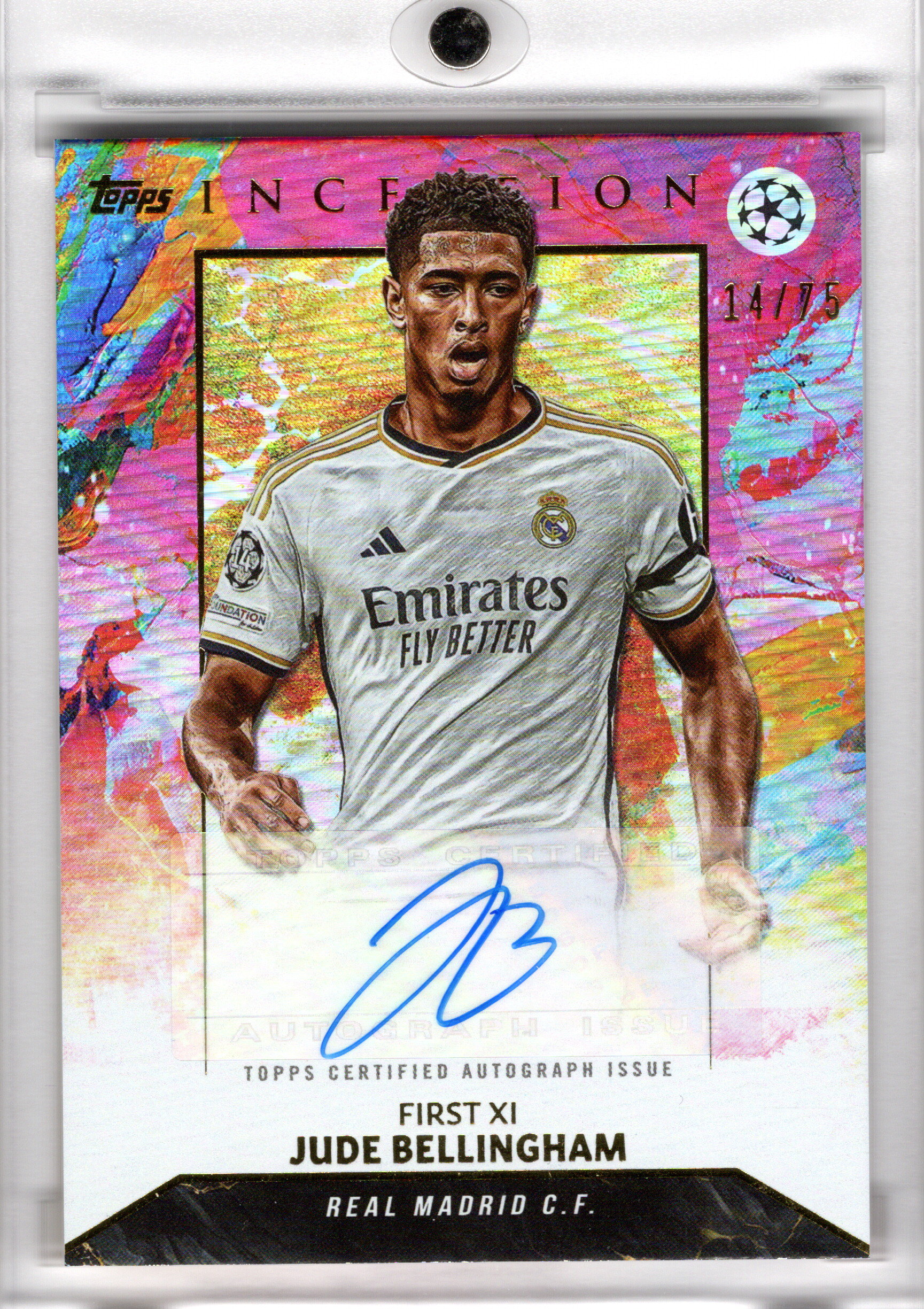2023-24 Topps Inception UCC First XI Auto Pink Jude Bellingham /75