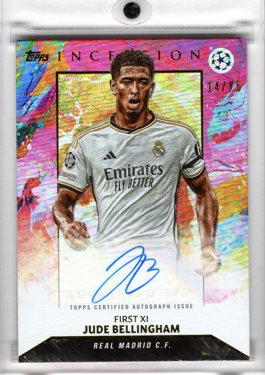 2023-24 Topps Inception UCC First XI Auto Pink Jude Bellingham /75