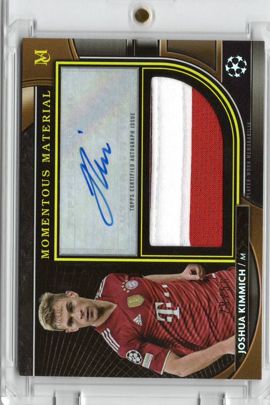 2021-22 Topps CL Museum Collection Auto Player Worn Patch Joshua Kimmich /50
