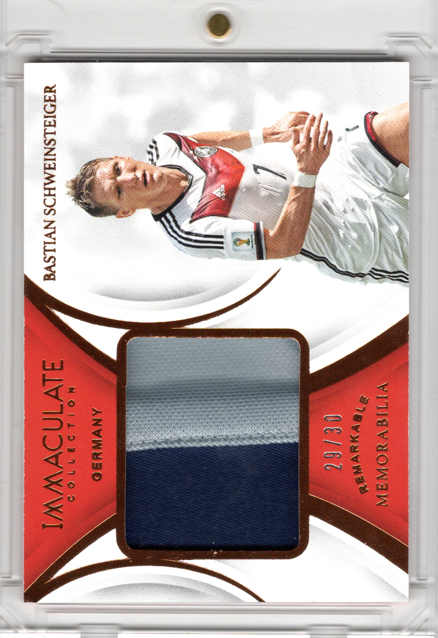 2018-19 Panini Immaculate Soccer Match Worn Patch Bastian Schweinsteiger /30 DFB