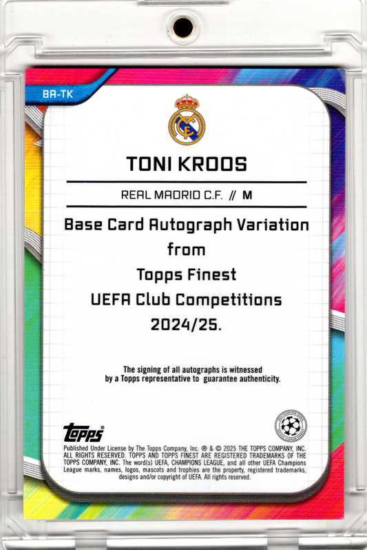 2024-25 Topps Finest UCC Auto Orange Wave Toni Kroos /25 Real Madrid