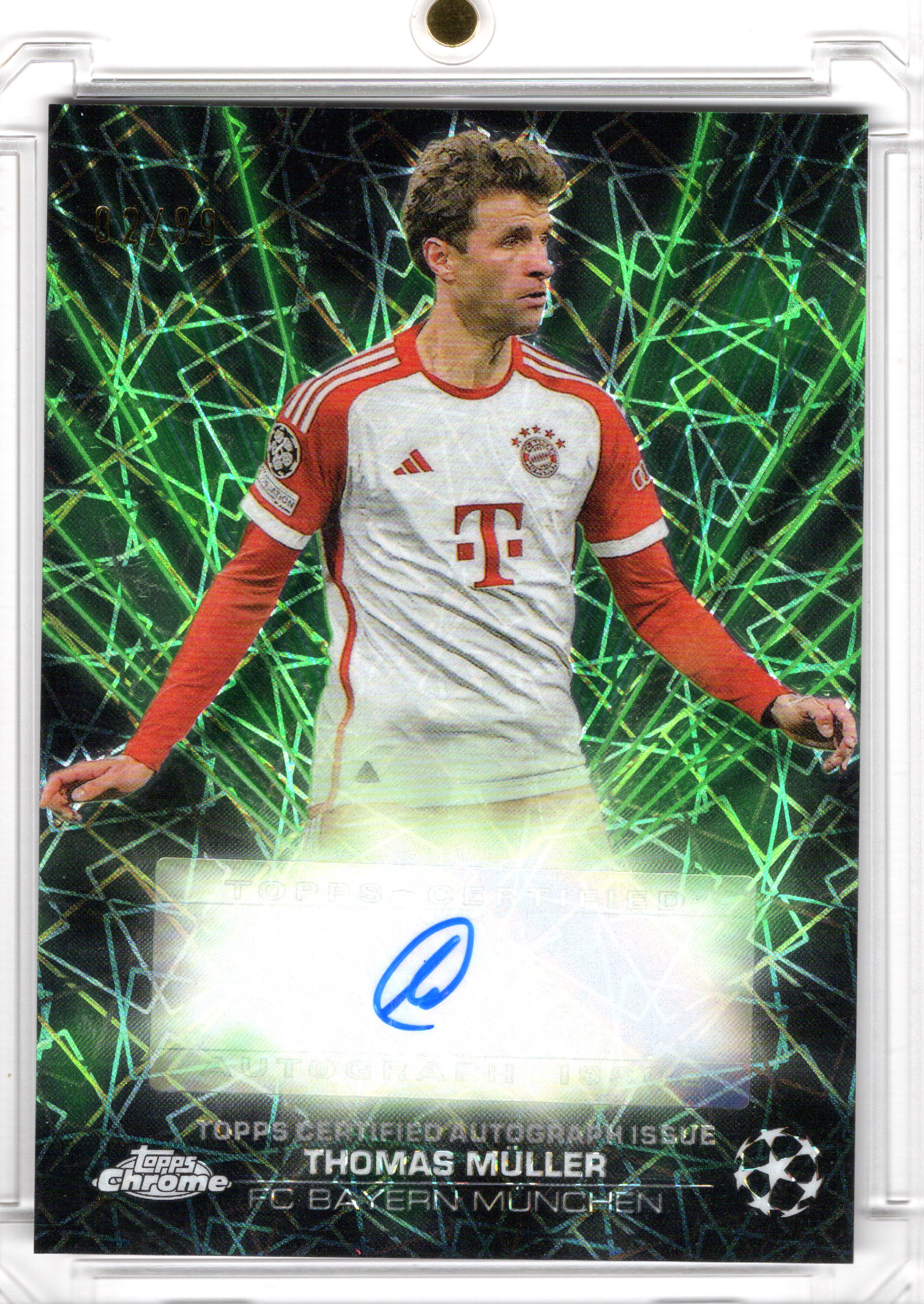 24-25 Topps Chrome UCC Black Lazer Auto Thomas Müller /99 