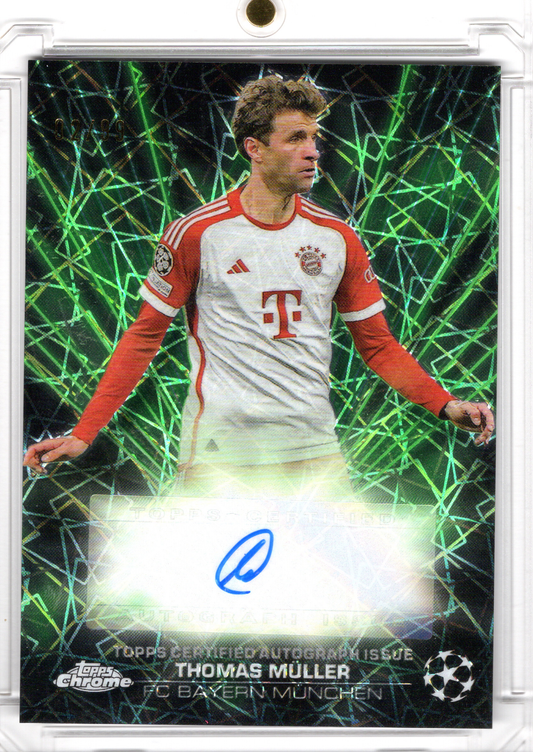 24-25 Topps Chrome UCC Black Lazer Auto Thomas Müller /99 