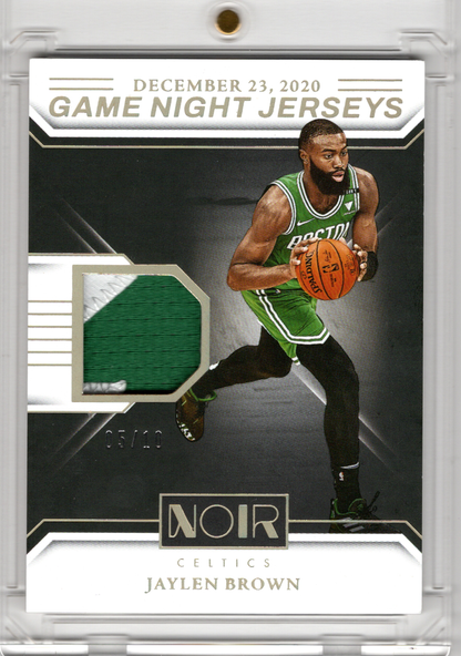 2024-25 Panini Noir Game Night Jerseys Jaylen Brown Patch /10 Boston Celtics Game Worn