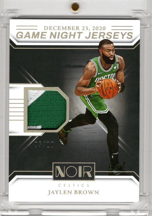 2024-25 Panini Noir Game Night Jerseys Jaylen Brown Patch /10 Boston Celtics Game Worn
