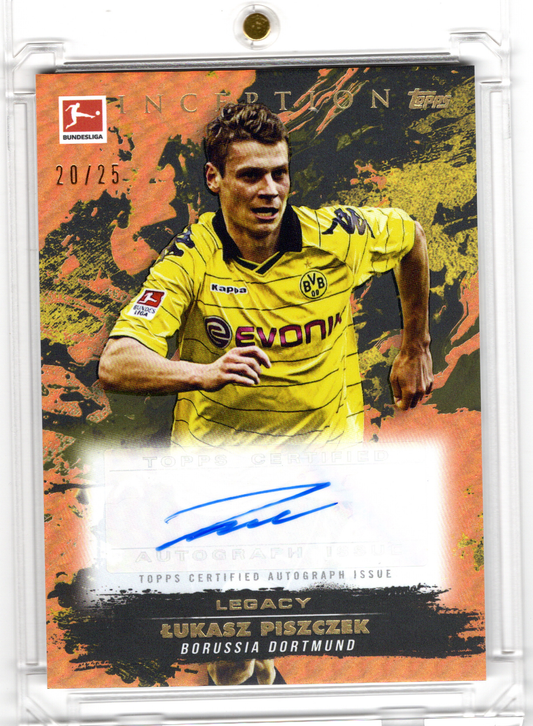 2024-25 Topps Inception Bundesliga Legacy Auto Orange Lukasz Piszczek /25 BVB Borussia Dortmund