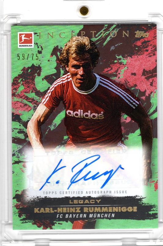 2024-25 Topps Inception Bundesliga Legacy Auto Green Karl-Heinz Rummenigge /75 FC Bayern München