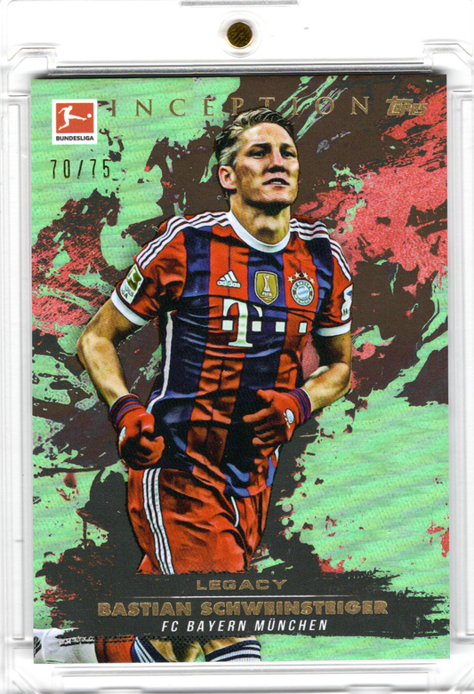 2024-25 Topps Inception Bundesliga Legacy Green Bastian Schweinsteiger /75 FC Bayern München