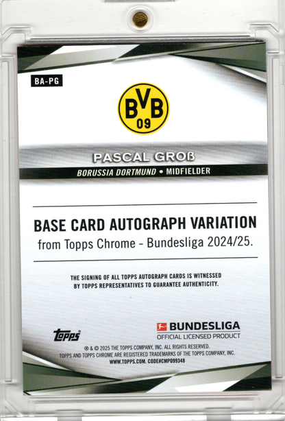 2024-25 Topps Chrome Bundesliga Orange Pascal Groß Auto /25 BVB Borussia Dortmund