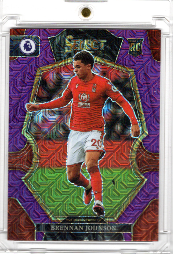2022-23 Panini Select Premier League Mezzanine Mojo Purple Rookie Brennan Johnson