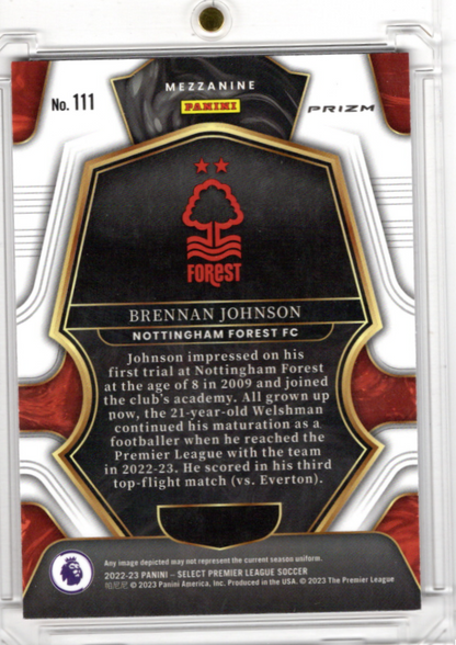 2022-23 Panini Select Premier League Mezzanine Mojo Purple Rookie Brennan Johnson
