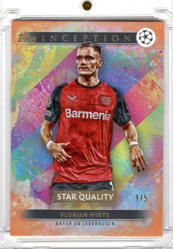 2024-25 Topps Inception UCC Star Quality Orange Florian Wirtz 1/5 Bayer 04 Leverkusen