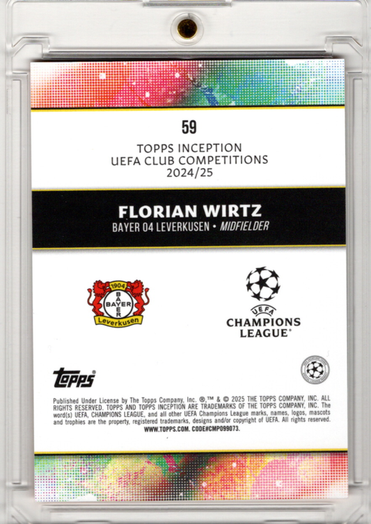 2024-25 Topps Inception UCC Star Quality Orange Florian Wirtz 1/5 Bayer 04 Leverkusen
