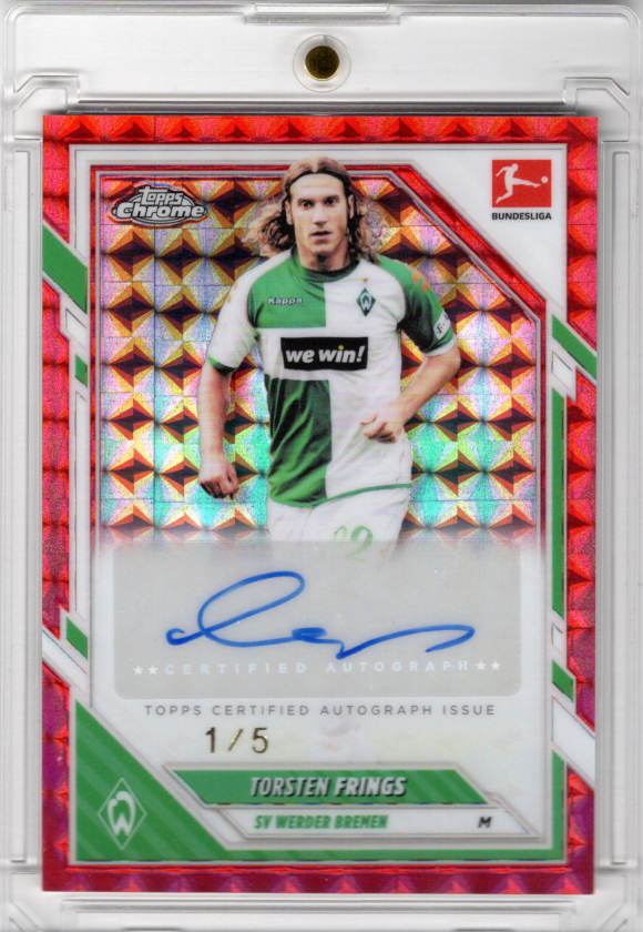 2025-26 Topps Chrome Bundesliga Red Geometric Auto Torsten Frings 1/5 Werder Bremen