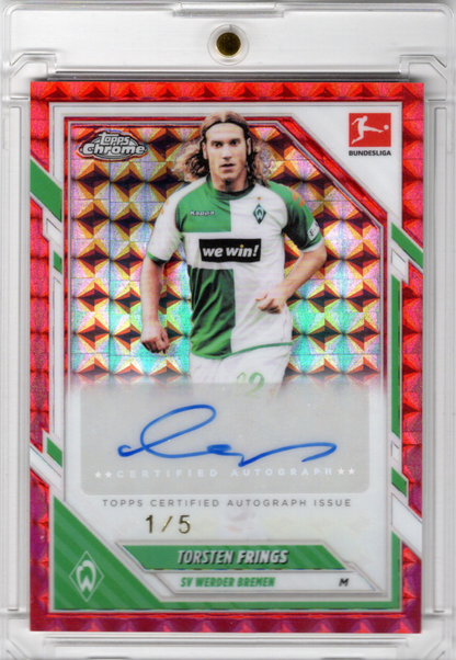 2025-26 Topps Chrome Bundesliga Red Geometric Auto Torsten Frings 1/5 Werder Bremen