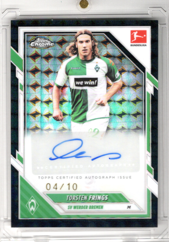2025-26 Topps Chrome Bundesliga Black Geometric Auto Torsten Frings 04/10 Werder Bremen