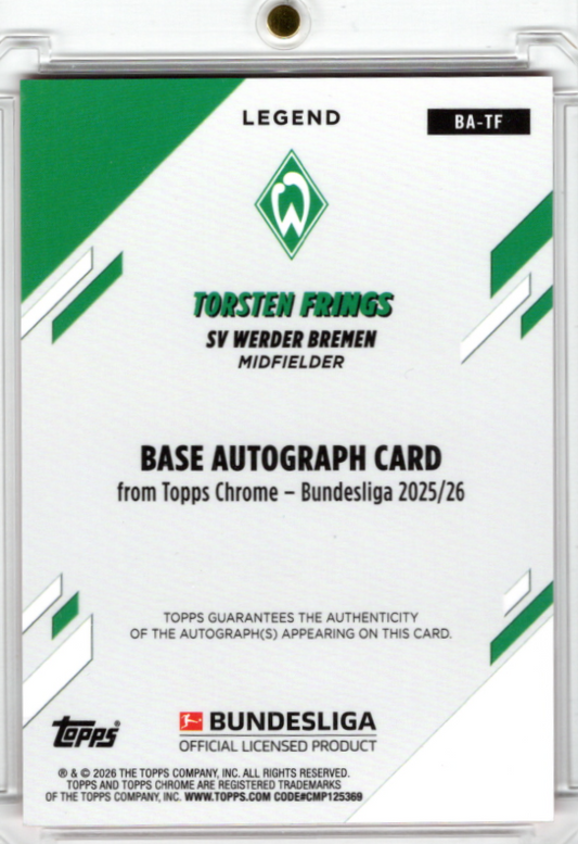 2025-26 Topps Chrome Bundesliga Red Geometric Auto Torsten Frings 1/5 Werder Bremen