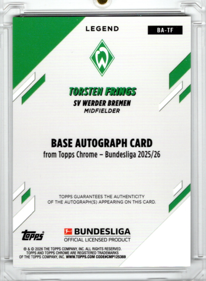 2025-26 Topps Chrome Bundesliga Black Geometric Auto Torsten Frings 04/10 Werder Bremen