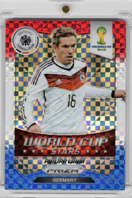 2014 Panini Prizm World Cup Stars Red White Blue Plaid Philipp Lahm DFB Deutschland