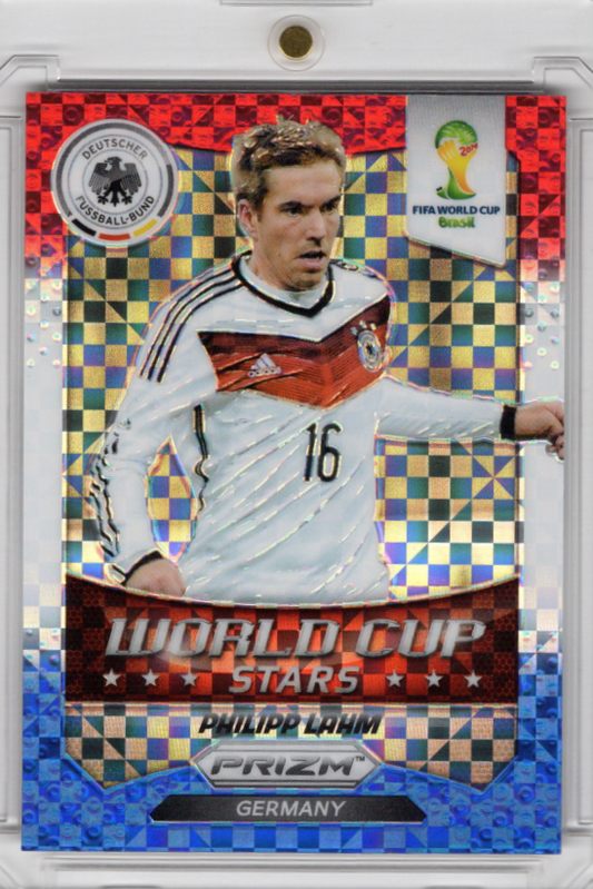 2014 Panini Prizm World Cup Stars Red White Blue Plaid Philipp Lahm DFB Deutschland