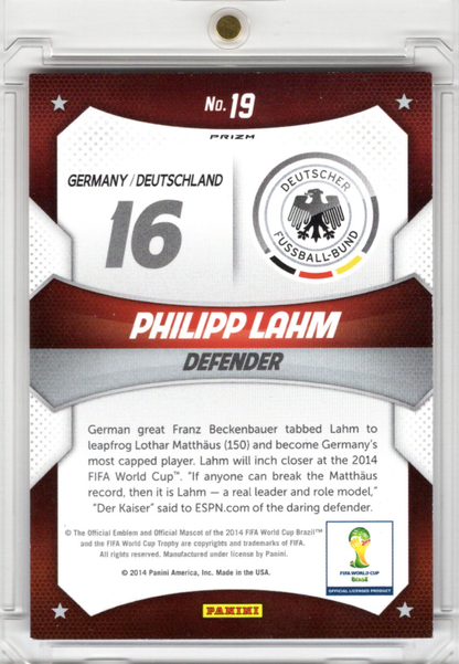 2014 Panini Prizm World Cup Stars Red White Blue Plaid Philipp Lahm DFB Deutschland