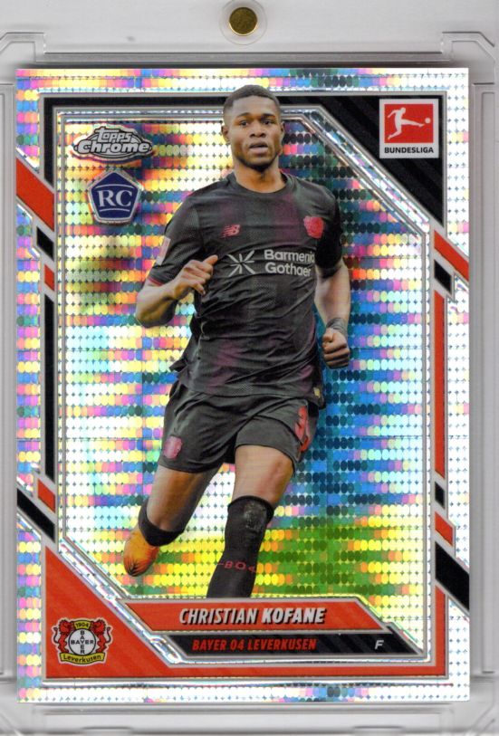 2025-26 Topps Chrome Bundesliga Pulsar Rookie Christian Kofane Bayer 04 Leverkusen