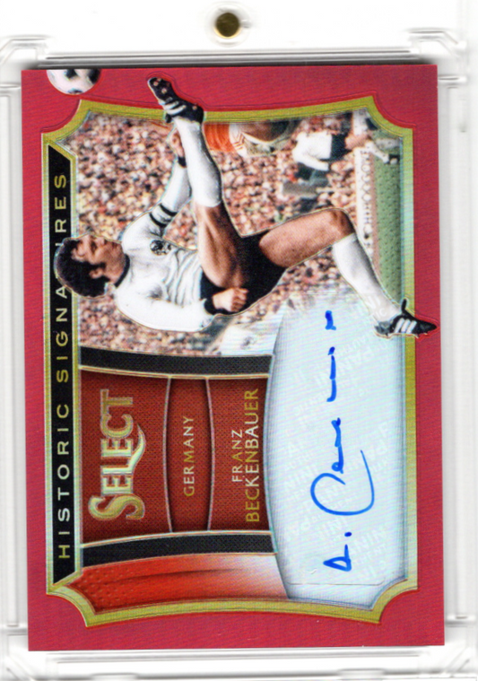 2015-16 Panini Select Soccer Historic Signatures Auto Red Franz Beckenbauer 18/20 DFB Deutschland