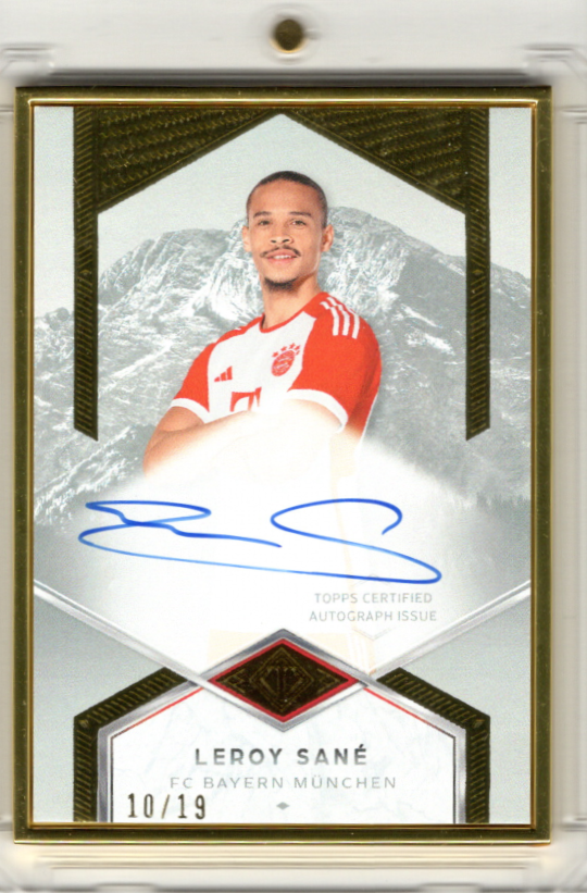 2024 Topps Transcedent Gold Frame On Card Auto Leroy Sane 10/19 JSY# Bayern München