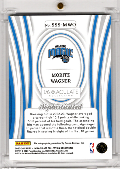 2023-24 Panini Immaculate Sophisticated Auto Moritz Wagner 52/99 Orlando Magic