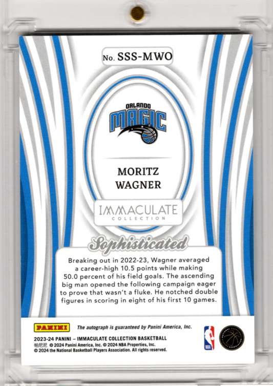 2023-24 Panini Immaculate Sophisticated Auto Moritz Wagner 52/99 Orlando Magic