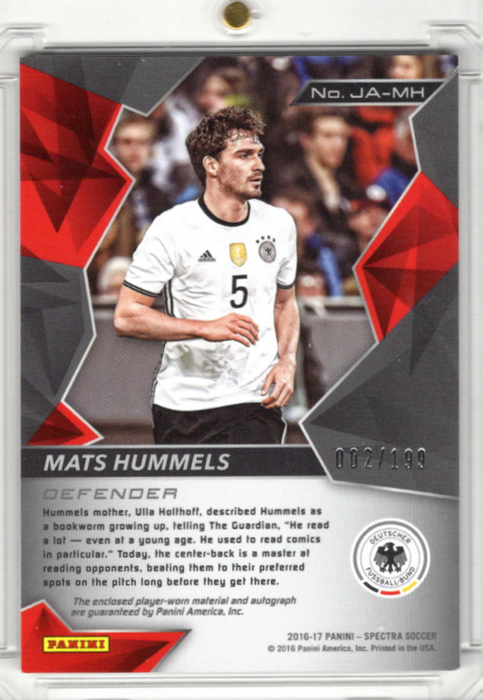 2016-17 Panini Spectra Soccer Jersey Auto Mats Hummels 002/199 DFB