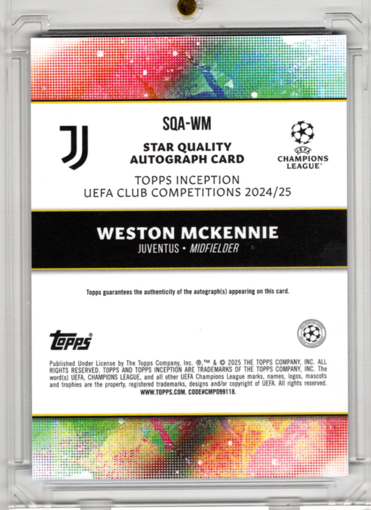 2024-25 Topps Muesum Collection Auto Jersey Weston McKennie 32/50 Juventus Turin