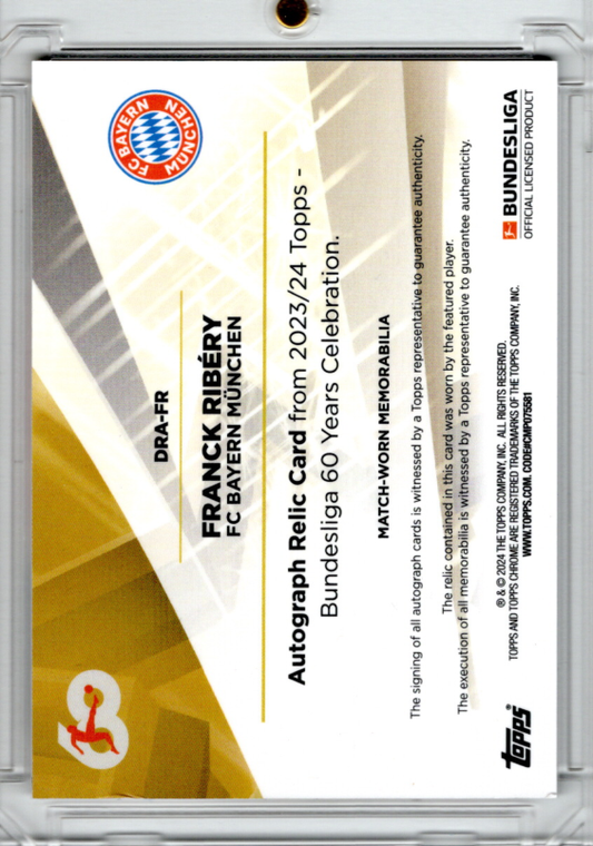 2023-24 Topps 60 Jahre Bundesliga Auto Jersey Franck Ribery 072/100 FC Bayern