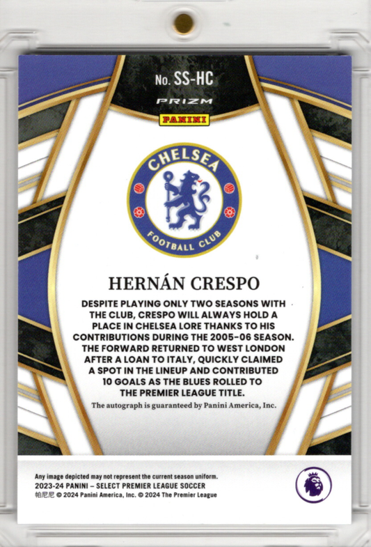 2023-24 Panini Select Premier League Auto Peacock Hernan Crespo Chelsea FC