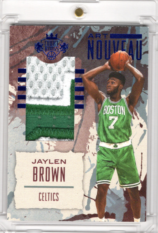 2016-17 Panini Court Kings Art Nouveau RC Rookie Patch Sapphire Jaylen Brown Karte 1/25 Boston Celtics.