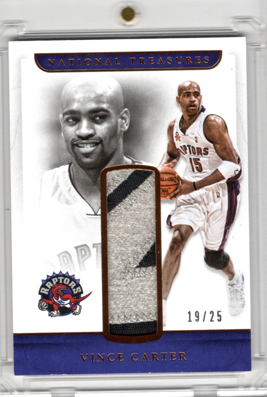 2016-17 Panini National Treasures Patch Prime Vince Carter Karte 19/25 Toronto Raptors.
