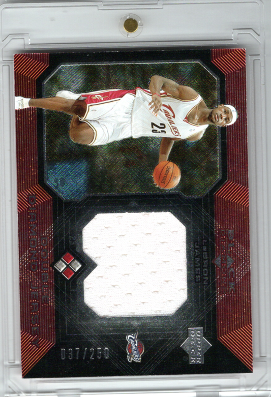 2004 Upper Deck Black Diamond Jersey LeBron James Karte 37/250 Cleveland Cavaliers.