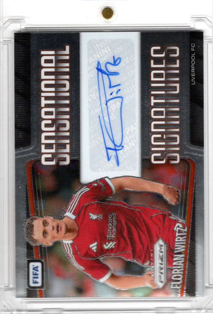 2025-26 Panini Prizm FIFA Sensation Signatures Florian Wirtz Auto Karte Liverpool FC.