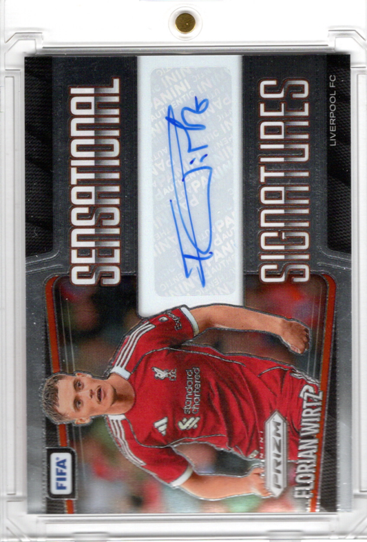 2025-26 Panini Prizm FIFA Sensation Signatures Florian Wirtz Auto Karte Liverpool FC.