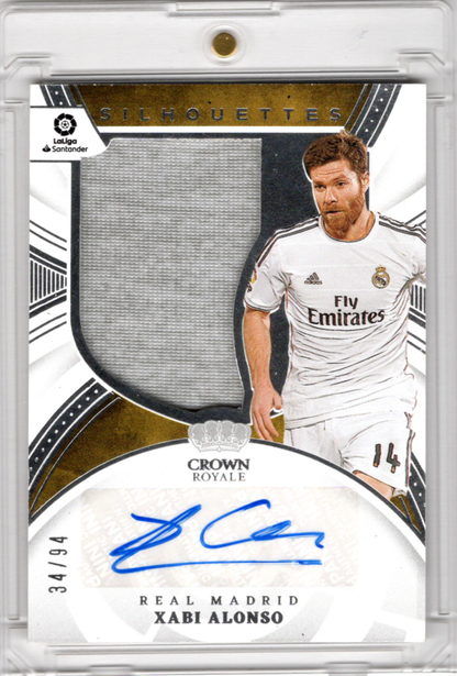 2021-22 Panini Crown Royale Silhouettes La Liga Auto Jersey Xabi Alonso Karte 34/94 Real Madrid.