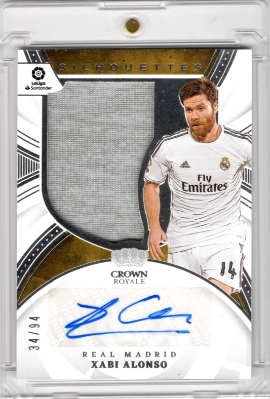 2021-22 Panini Crown Royale Silhouettes La Liga Auto Jersey Xabi Alonso Karte 34/94 Real Madrid.
