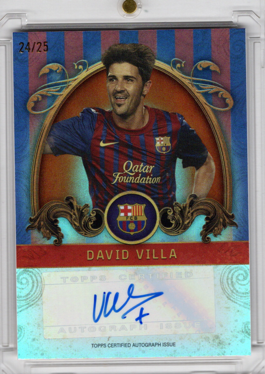2023-24 Topps FC Barcelona Team Set Auto David Villa Karte 24/25.