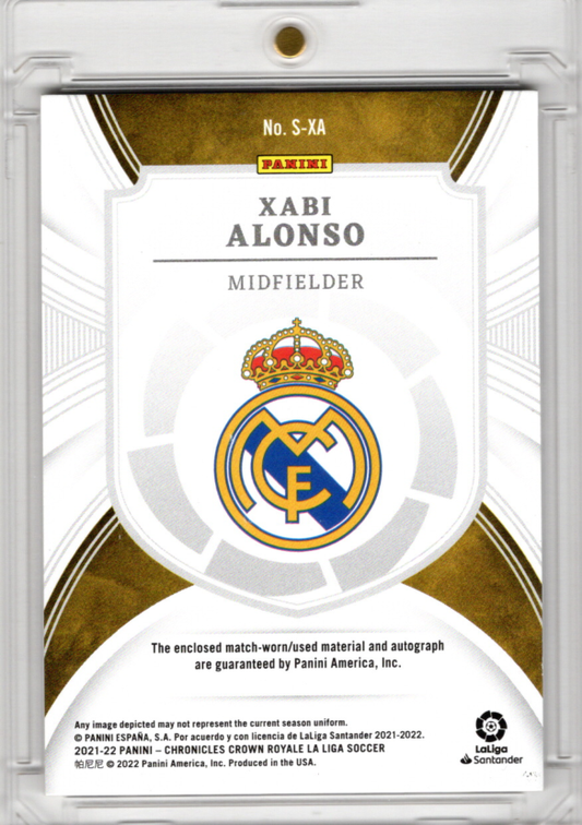 2021-22 Panini Crown Royale Silhouettes La Liga Auto Jersey Xabi Alonso 34/94 Real Madrid