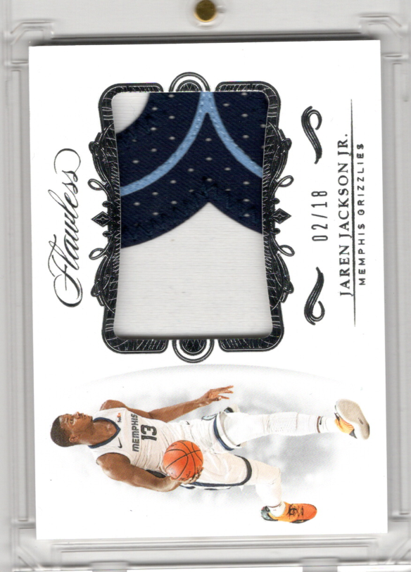 2018-19 Panini Flawless Rookie Patch Jaren Jackson Jr. Karte 02/18 Memphis Grizzlies.